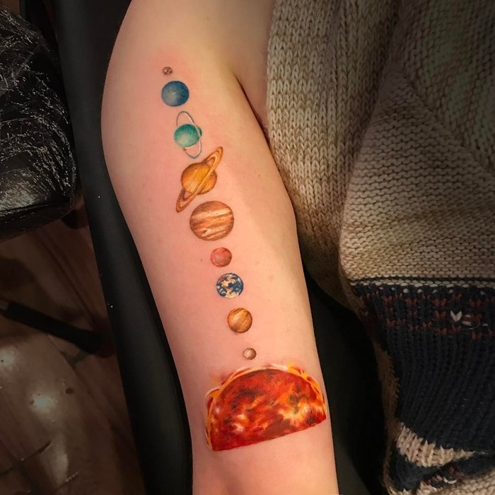 Solar System Tattoo by krispatay 