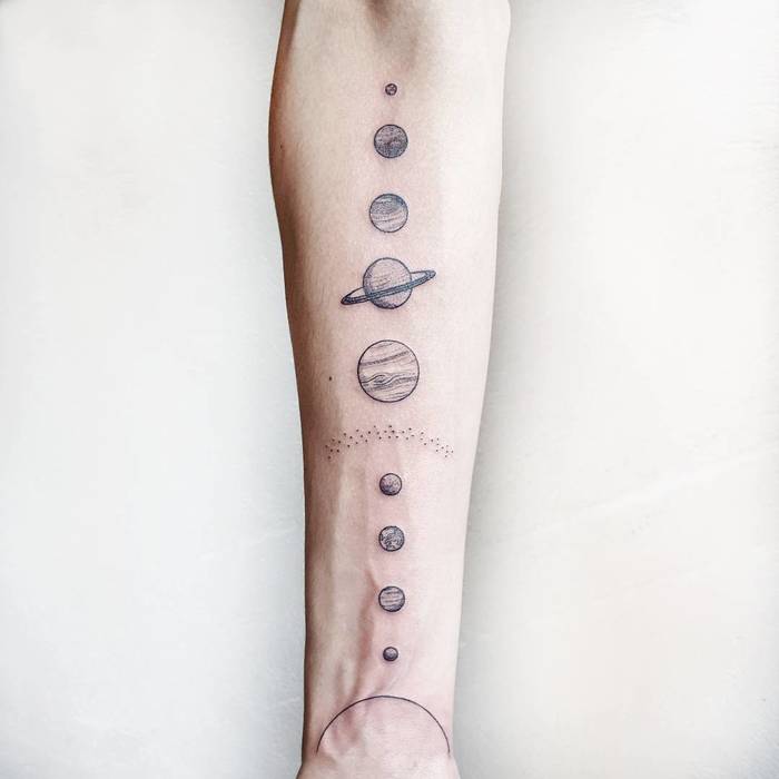 Solar System Tattoo by Pablo Díaz Gordoa