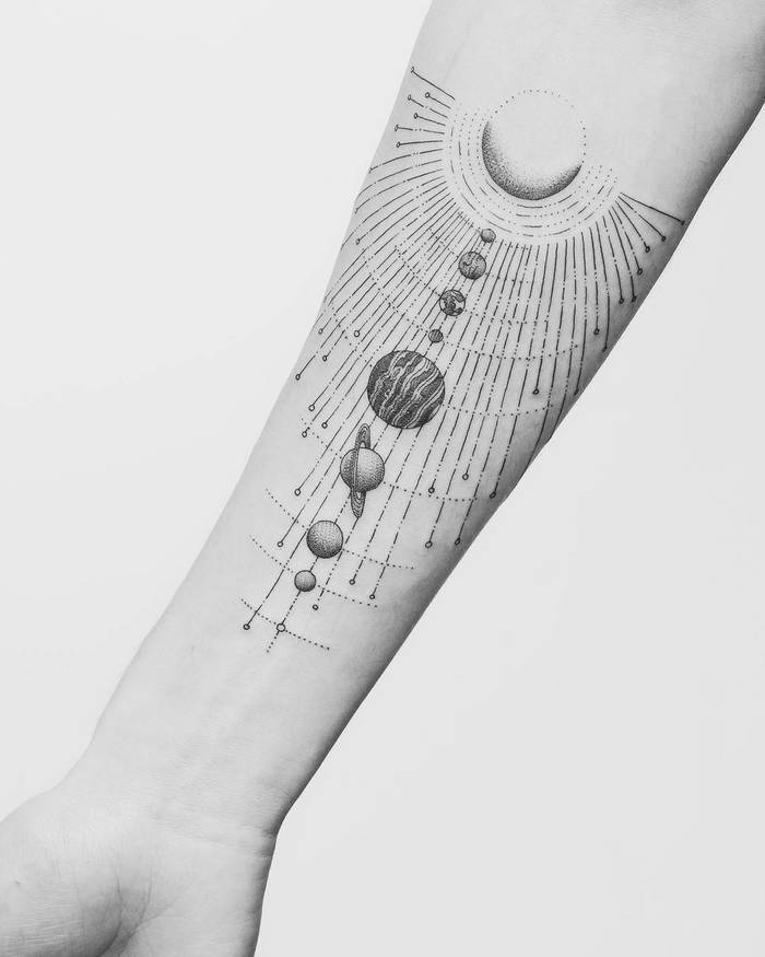 Solar System Tattoo by Jasper Andres
