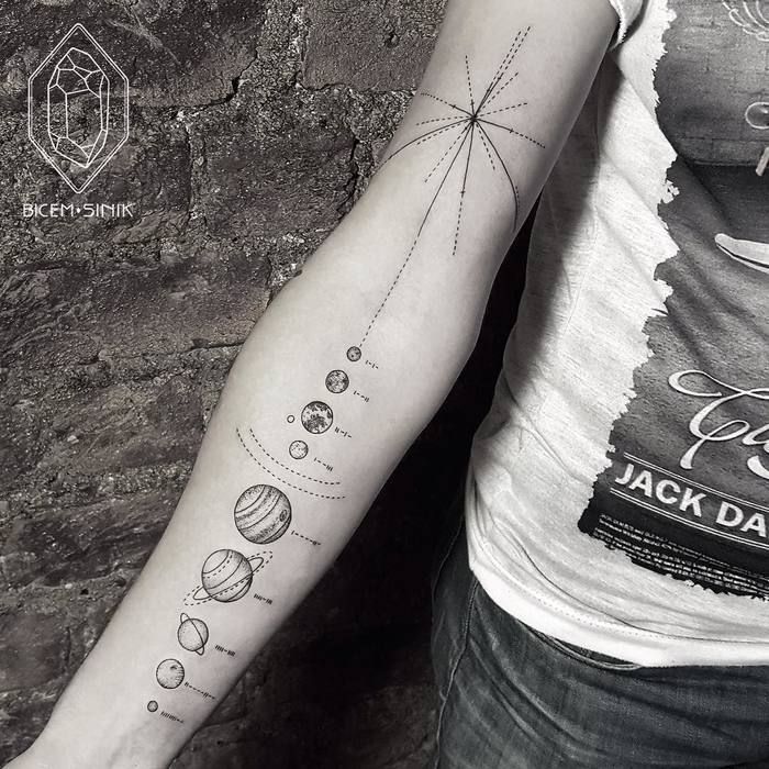 Solar System Tattoo by Bicem Sinik
