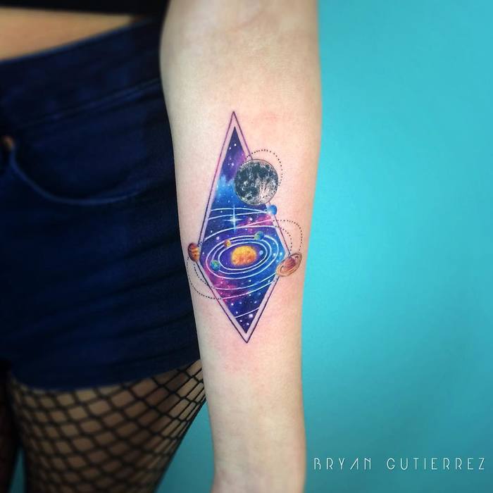 Solar System Tattoo by Bryan Gutierrez