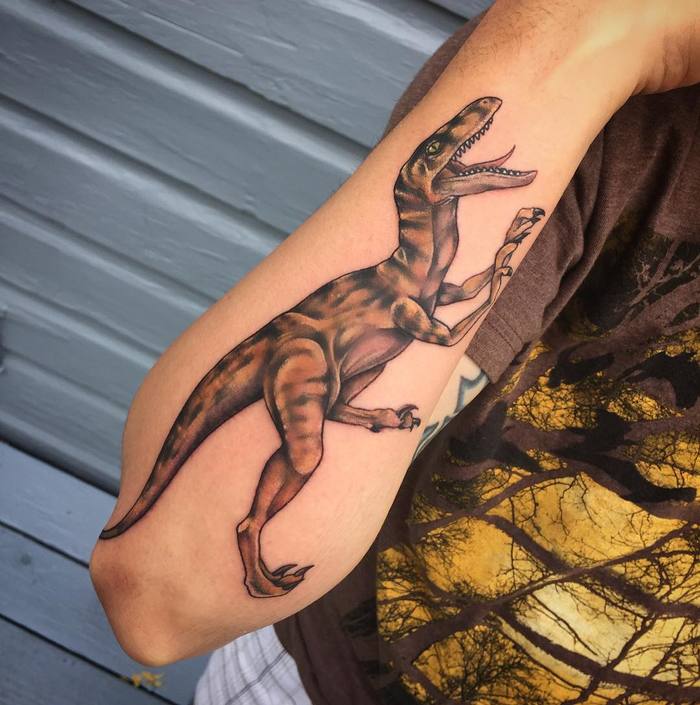 Velociraptor Tattoo by verotattooine