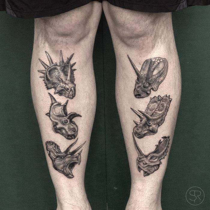 Ceratops Family Tattoo by svenrayen