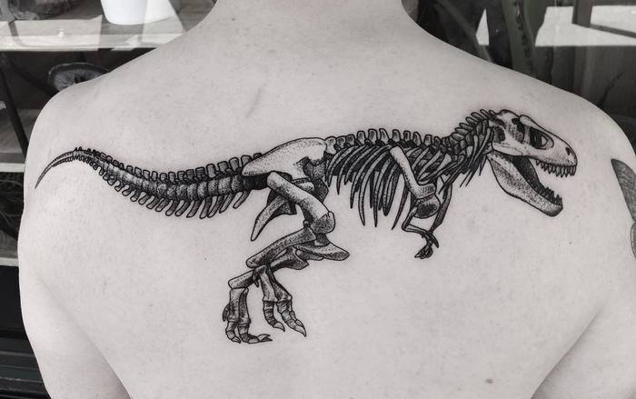 T-rex Skeleton Tattoo by charley_gerardin