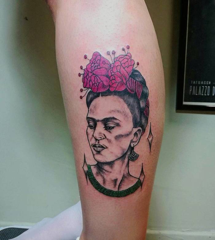 Frida Kahlo Tattoo by menio_tattoo