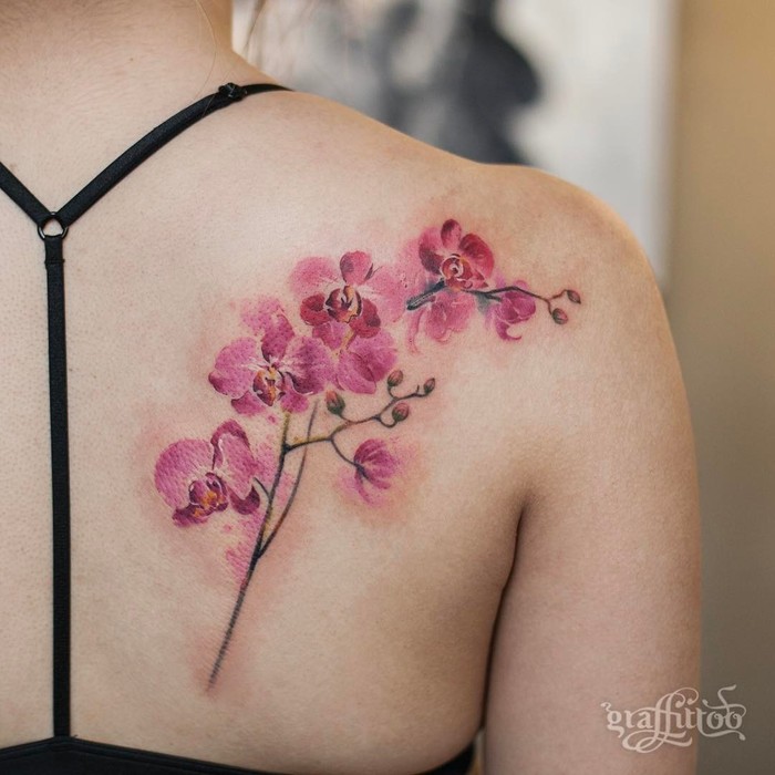 Pink Orchids by graffittoo