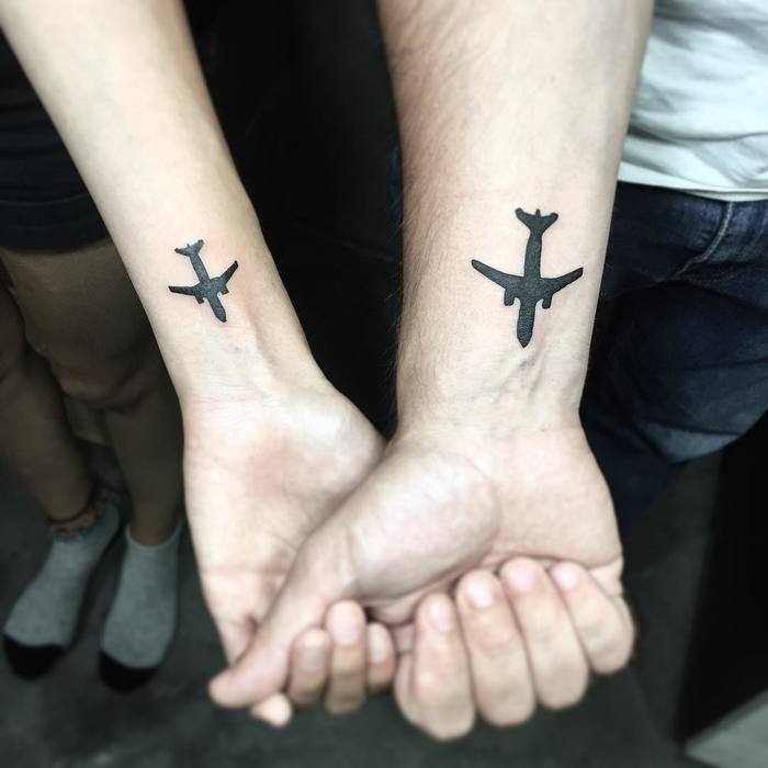Matching Black Ink Airplanes by lonewolf_studio