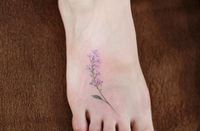 Little Purple Lilac Tattoo by tattooist_doy