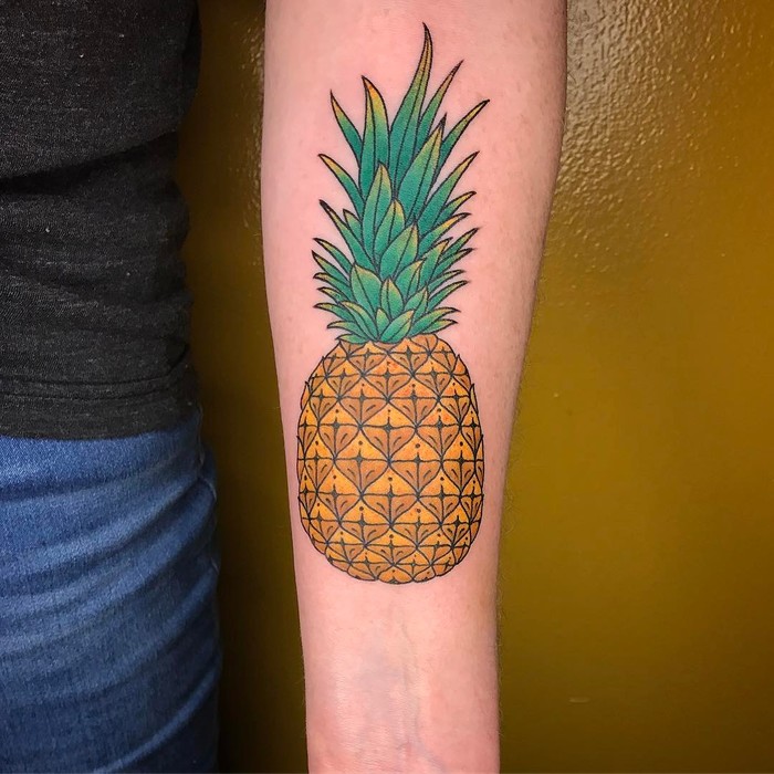 Pineapple Tattoo by thistle_and_pearl_tattoo