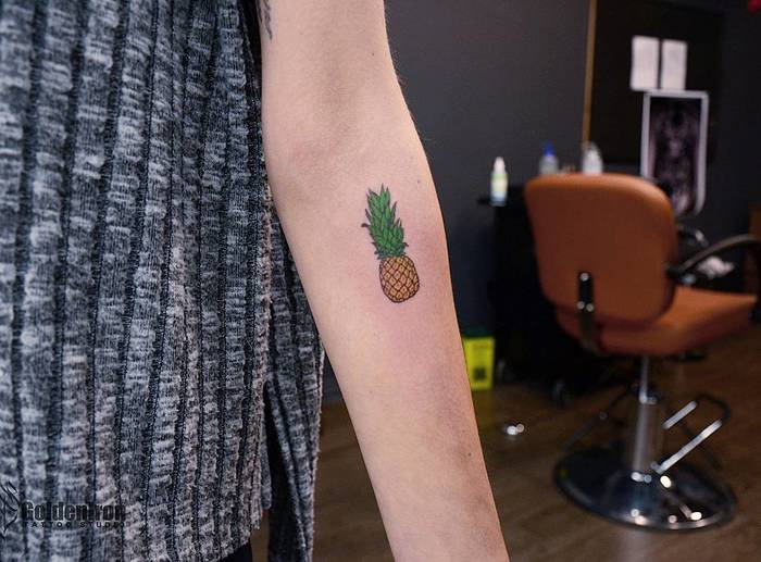 Little Pineapple Tattoo by szkotti