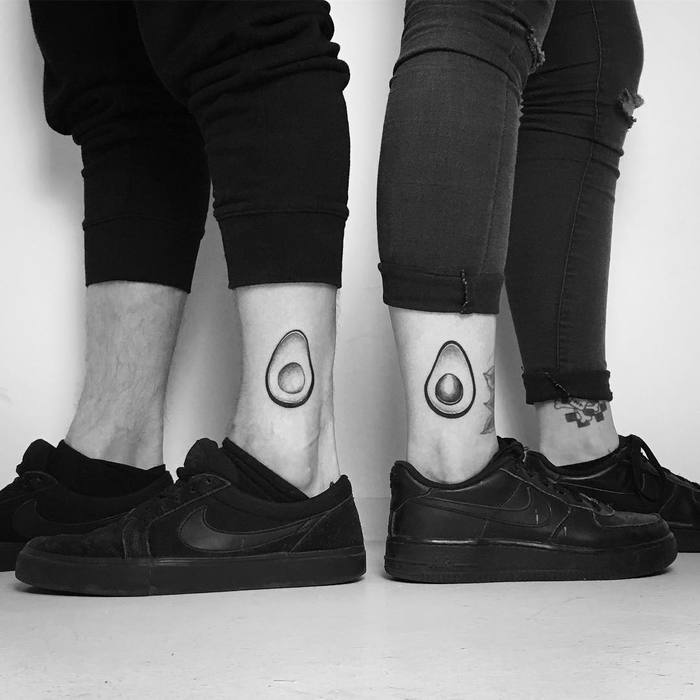 Matching Avocado Tattoos by iosep.ink