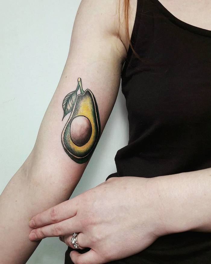 Avocado Tattoo by anesth_esia