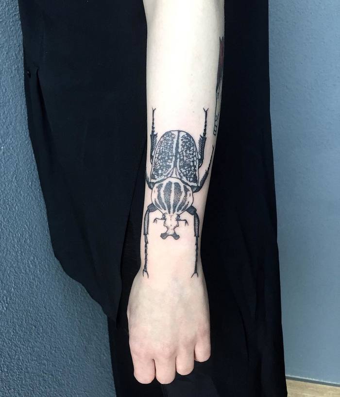 Goliath Beetle Tattoo by aleksander_lew_tattoo