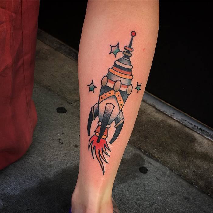 Rocket Tattoo by richlajoietattoos