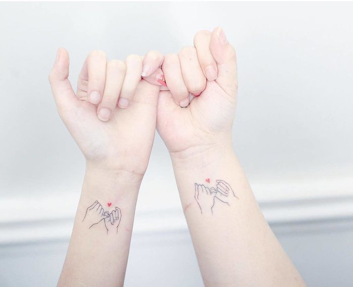 Minimalist Matching Tattoos 
