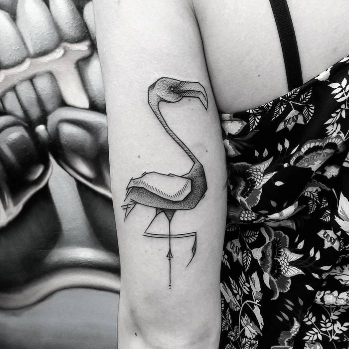 Flamingo Tattoo by thomasetattoos