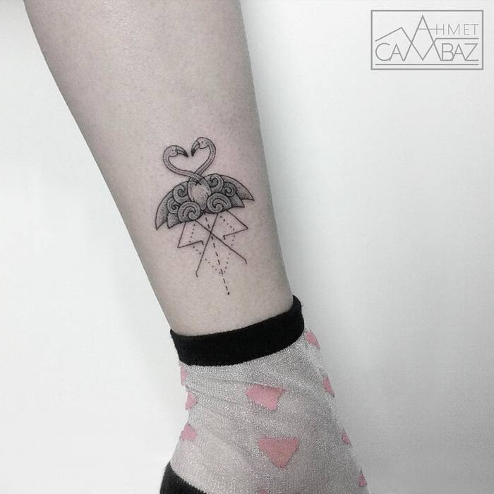 Flamingo Tattoo by ahmet_cambaz