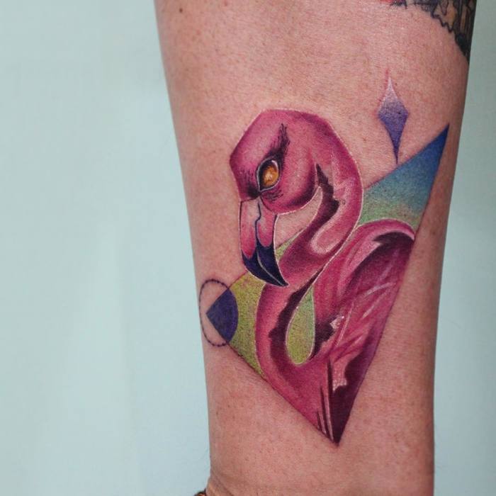 Flamingo Tattoo by bryan.gee