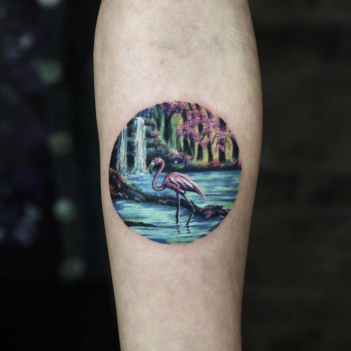 Flamingo Tattoo by serkandemirboga