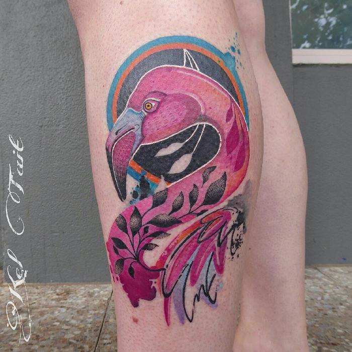 Flamingo Tattoo by kel.tait.tattoo