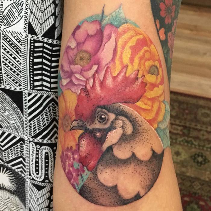Rooster Tattoo by punky_bambi_estudio