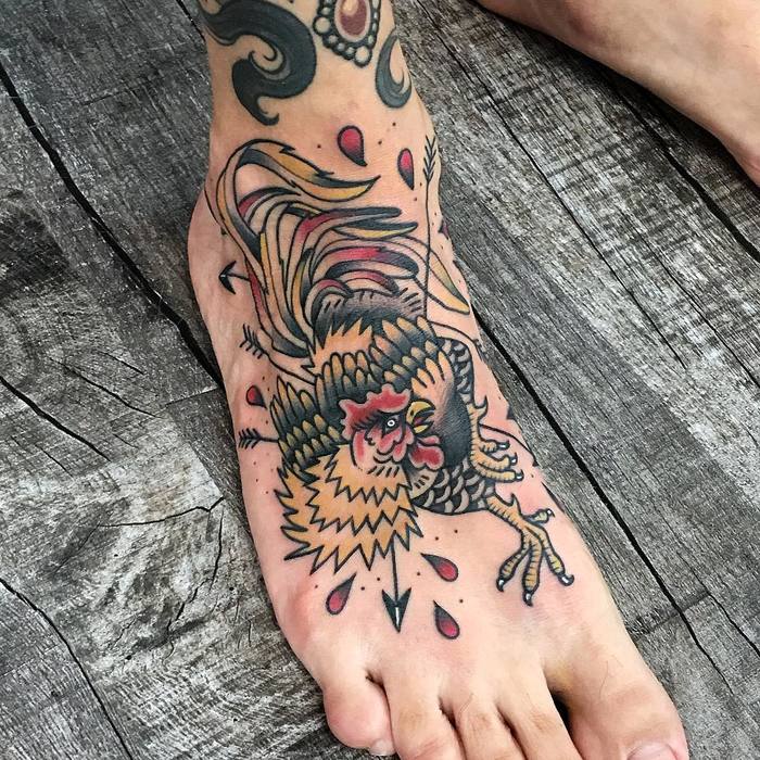 Rooster Tattoo by yvekang