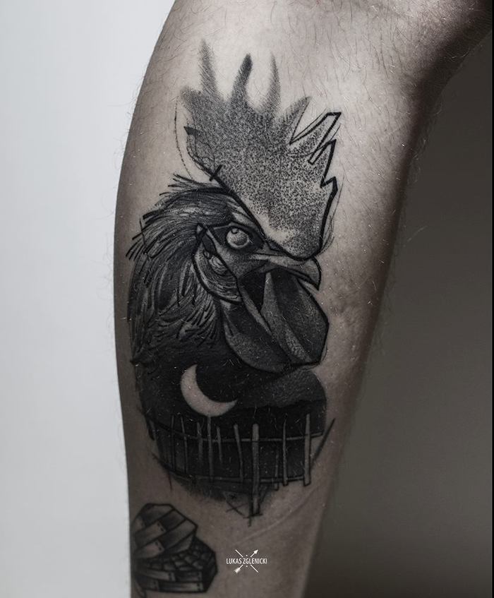 Rooster Tattoo by tai9a