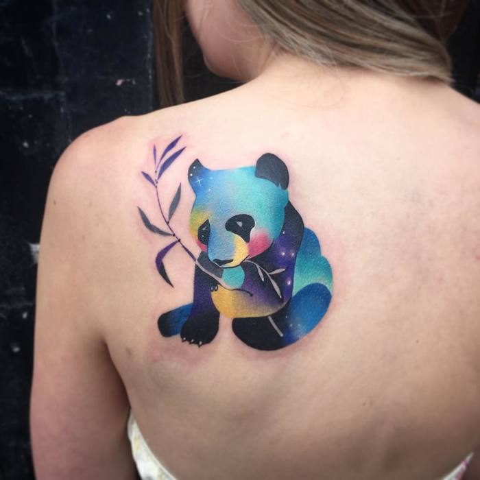 Sweet Panda Bear Tattoo by martyna_popiel
