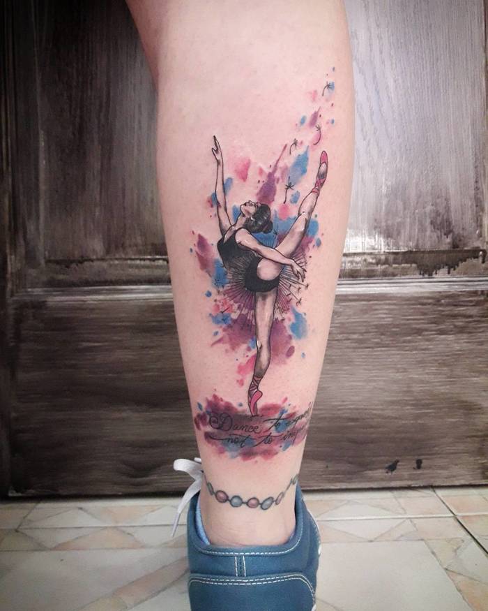 Ballerina Tattoo by nort_tattoo