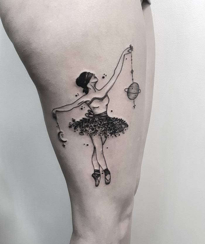 Ballerina Tattoo by thunichtgut