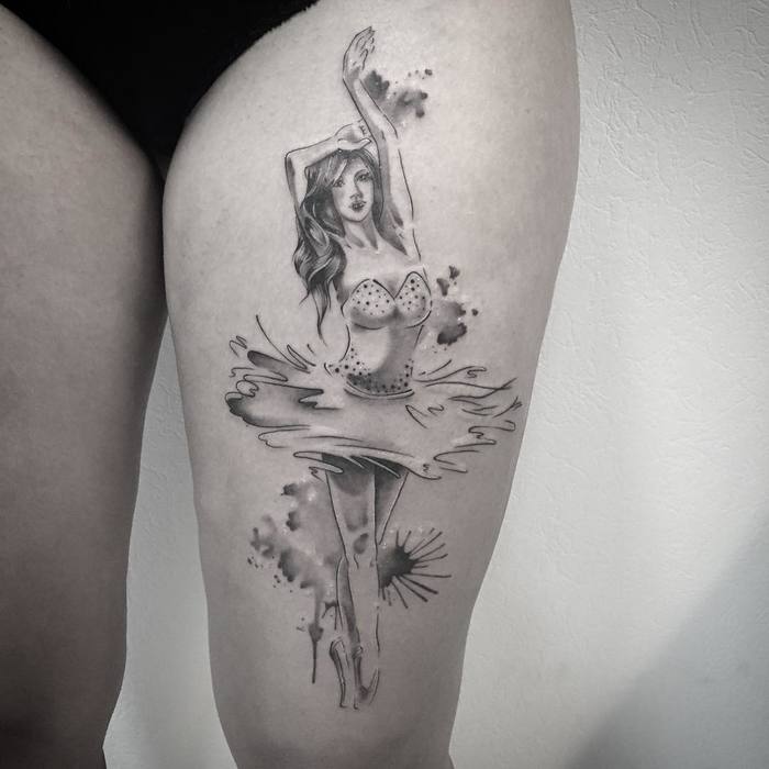 Ballerina Tattoo by les_petits_points_de_fanny