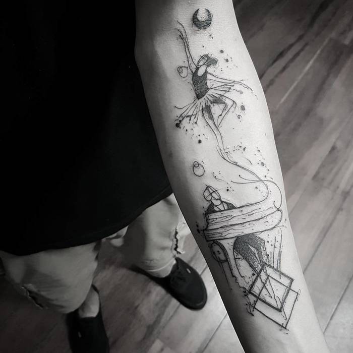 Ballerina Tattoo by bernardo_art