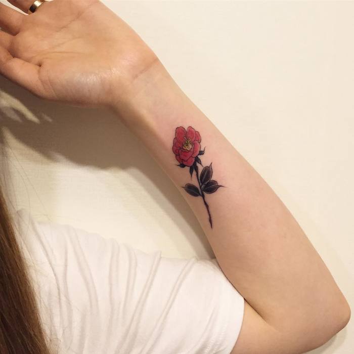 Camellia Tattoo by g.hwan_tattooer