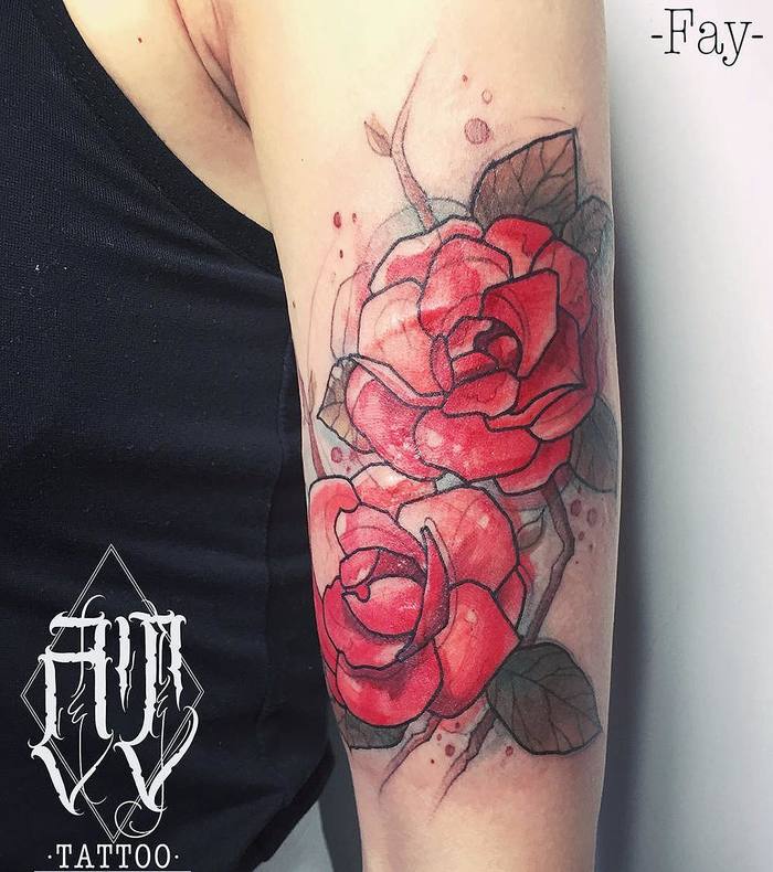 Camellia Tattoo by attattoo_fay