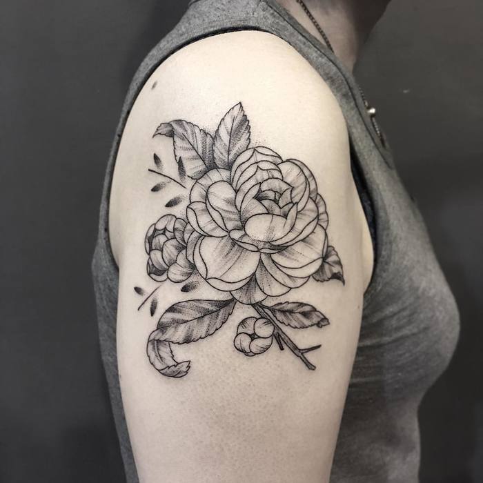Camellia Tattoo by mimimowmow