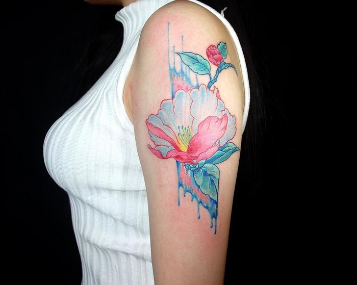 Camellia Tattoo by ednana4