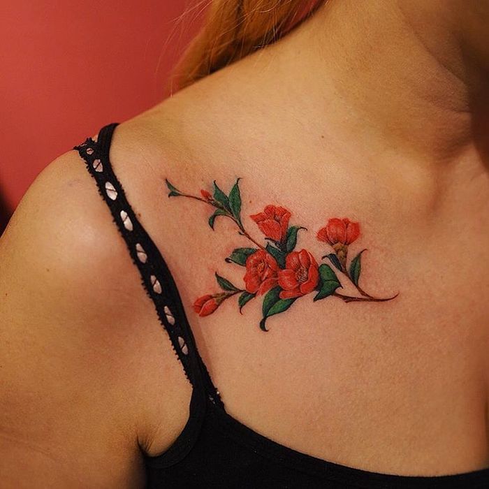Camellia Tattoo by nandotattooer