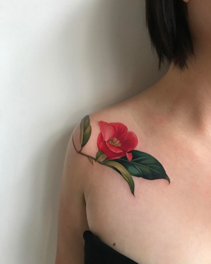 Camellia Tattoo by amandawachob