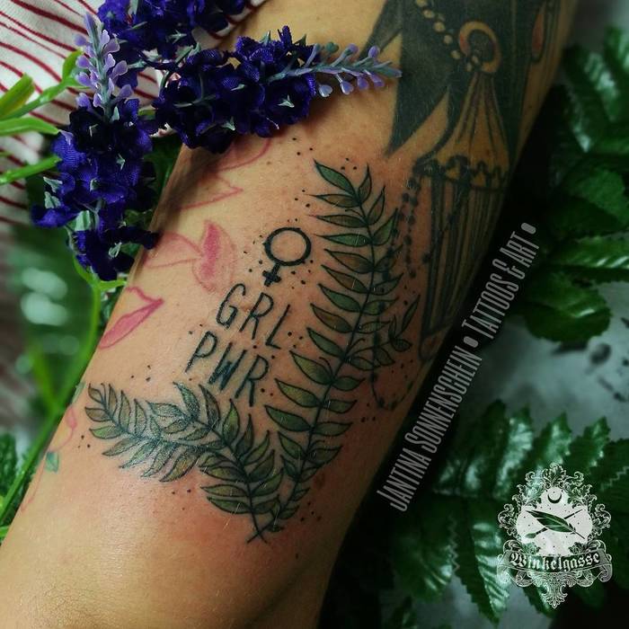 Grl Pwr Tattoo by tattoos_by_jantinasonnenschein