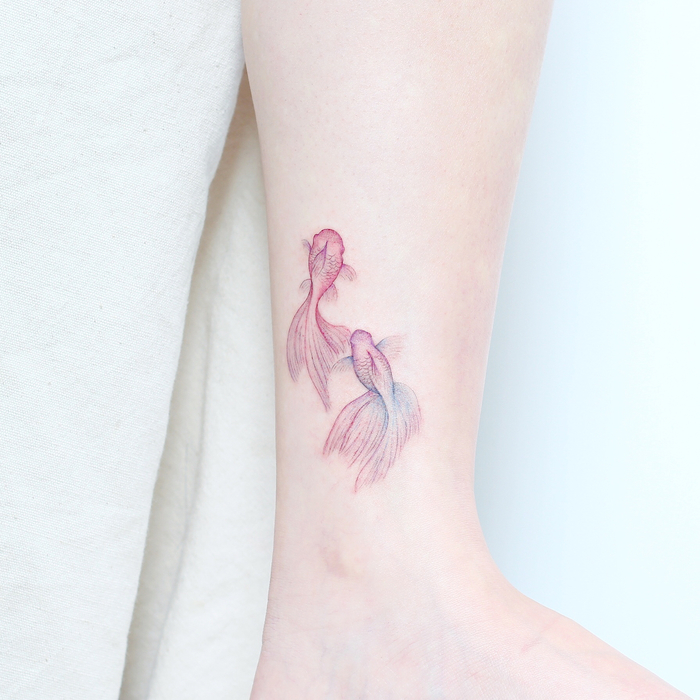 Goldfish Tattoo by hktattoo_mini