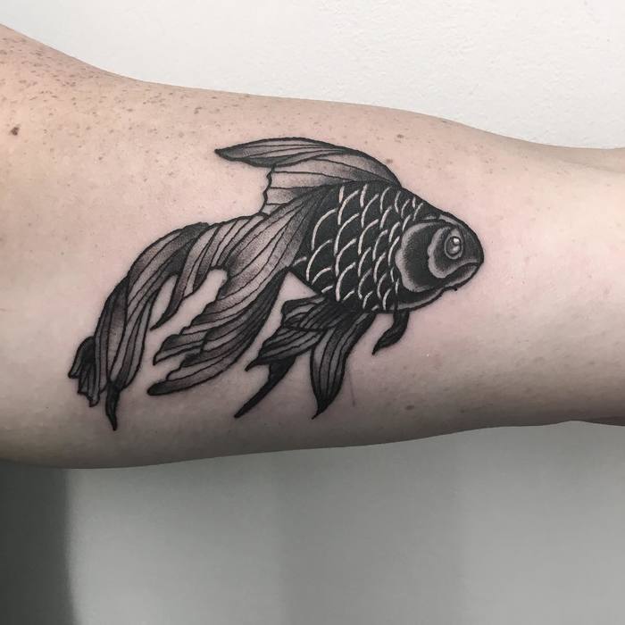 Goldfish Tattoo by sofiaangelita_