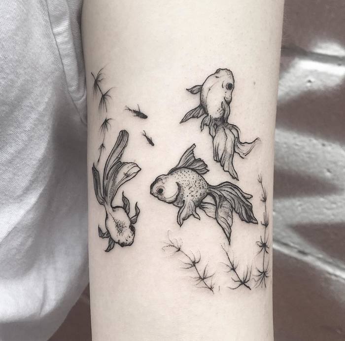 Goldfish Tattoo by lillesnegl