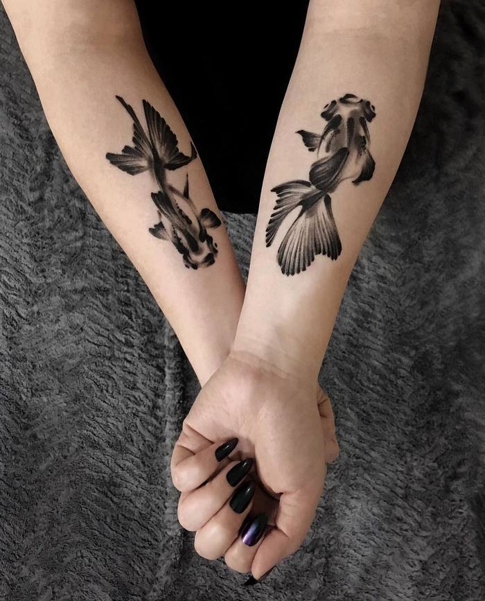 Goldfish Tattoo by whatdusksaw
