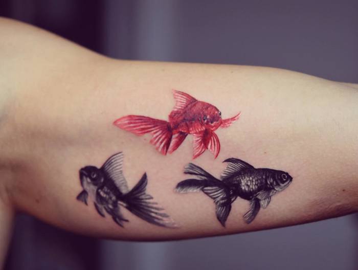 Goldfish Tattoo by crippaz1