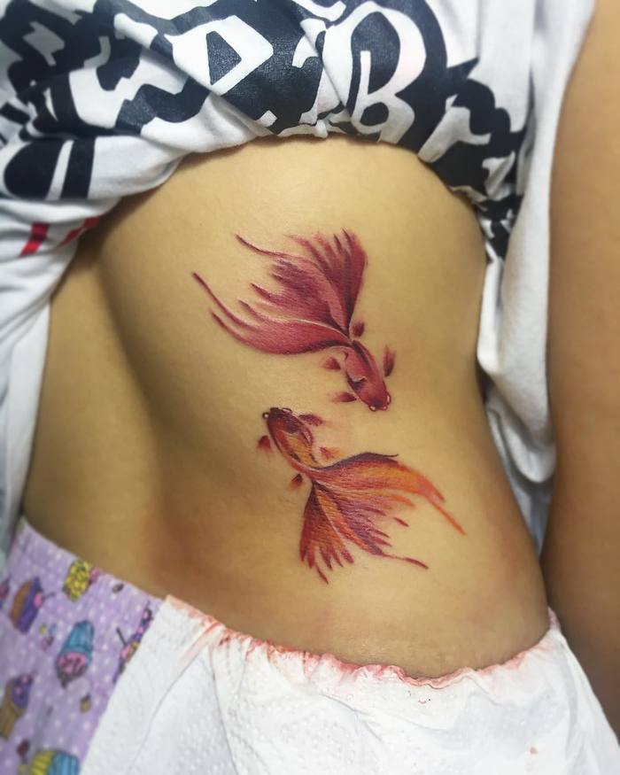 Goldfish Tattoo by jamestattoo_chiangmai