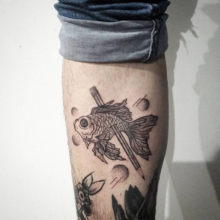 Goldfish Tattoo by pau.aldrete