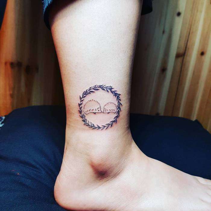 Hedgehog Tattoo by honghui_tattoo