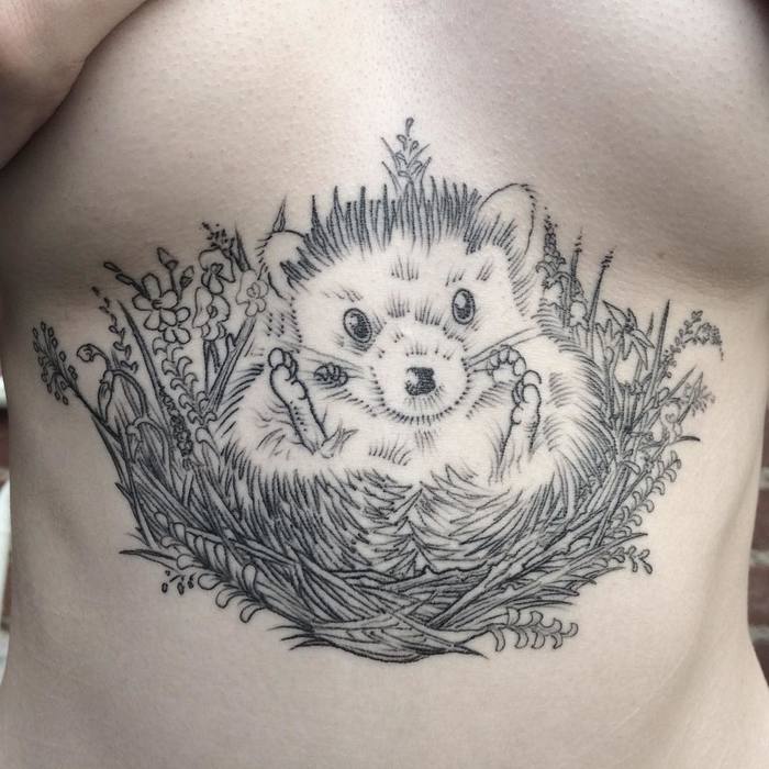 Hedgehog Tattoo by kane_melbourne