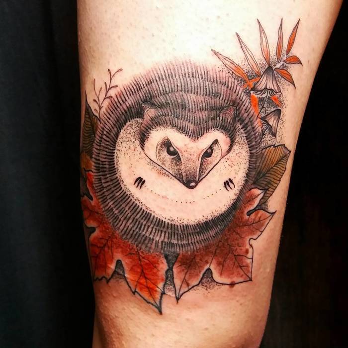Hedgehog Tattoo by anicorvus