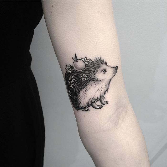 Hedgehog Tattoo by lazerliz